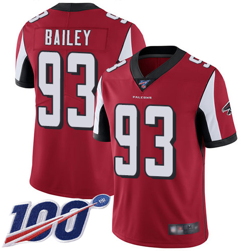 Atlanta Falcons Limited Red Men Allen Bailey Home Jersey NFL Football #93 100th Season Vapor Untouchable